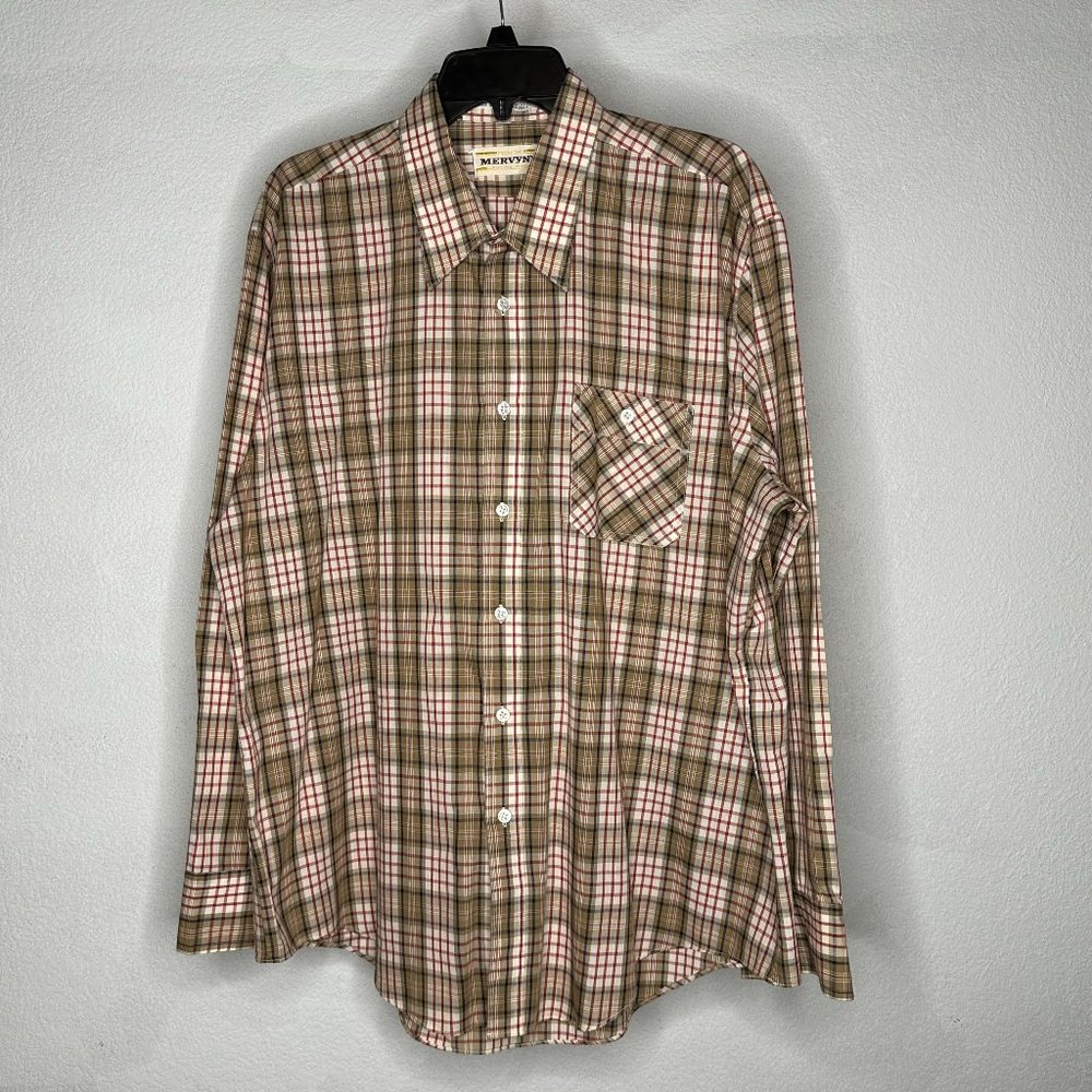 Vintage From The Mervyn's Men Collection Button Up Long Sleeve - Size XL